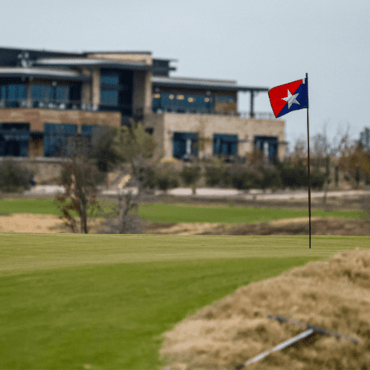 golf course with a texas flag